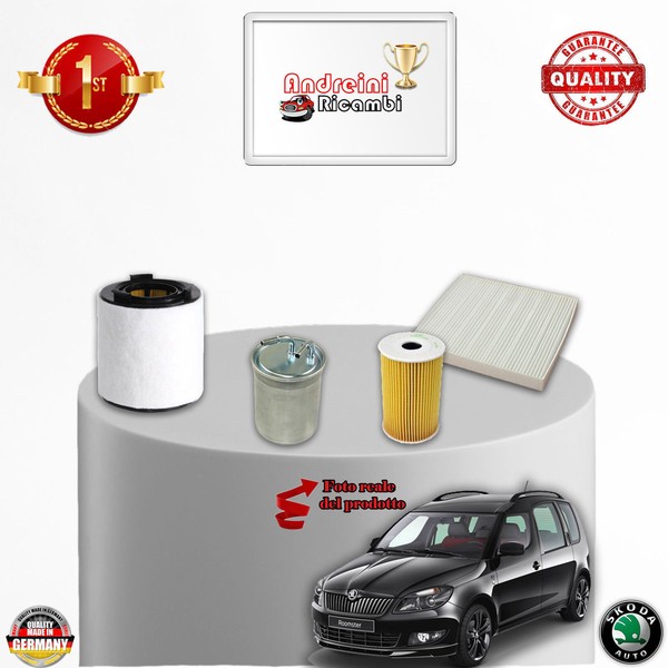 Inspektionskit Filter Skoda Roomster 1.6 Tdi 66KW 90CV Von 2014->-image