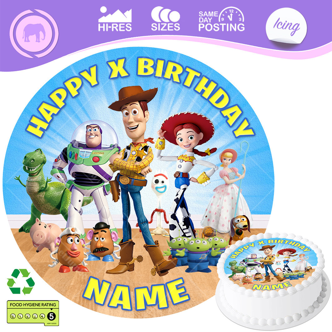 Toy Story Cake Topper Personalised Decoration Birthday Printed on