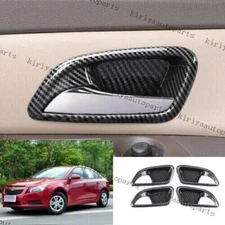 For Chevrolet Cruze 2010~2016 Carbon Fiber Inner Door Handle Bowl Cup Cover Trim