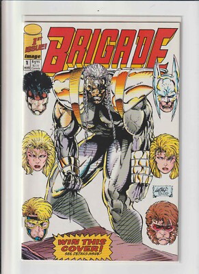 Brigade #1 (1992) Rob Liefeld Cover 1st appearance of Genocide / Cards Included