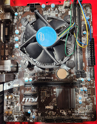 MSI H110M PRO-D Motherboard With Intel celeron G3900 And Intel CPU Fan