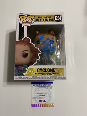 Quintessa Swindell signed Autograph  Cyclone  funko pop Black Adam PSA Rare