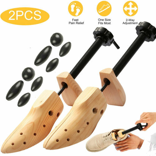 2Pcs Shoe Stretcher 2-Way Shoe Widener Expander Shoe Tree Wooden