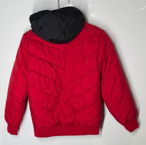 Jordan Puffer Jacket Red Hoodie Nike Air Sz M (10-12) - Picture 2 of 5
