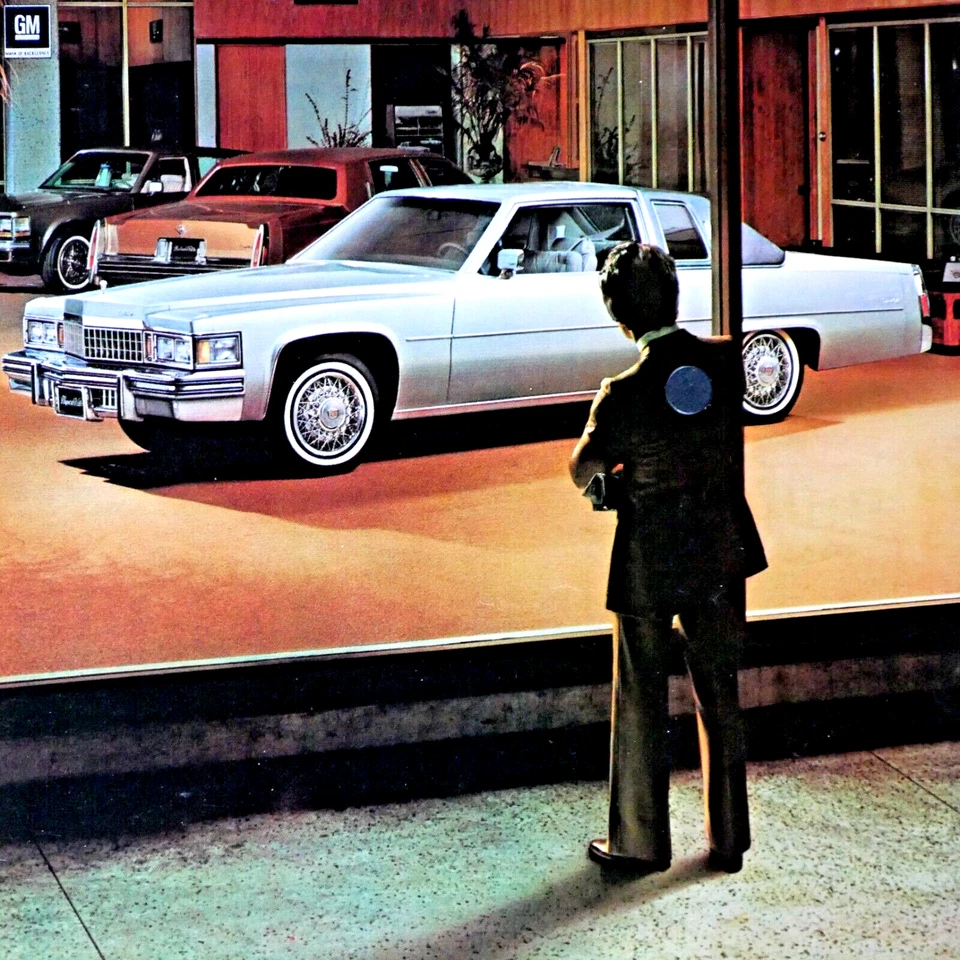 Cadillac 1978 cupé Deville plateado vintage sala de exposición anuncio impreso original 8,5 x 11" Foto 3 de 4