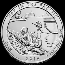 2019 S "War in the Pacific" Guam National Park Quarter US Mint "BU" ATB 
