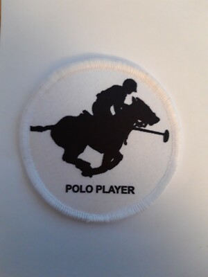 Polo Sport Spieler Pferd 3'' Sublimation Bügeln oder Nähen Patch Abzeichen