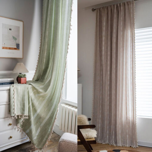 Treatment Curtain Living Room Vintage Tassel Curtain Bedroom Window Drape - Bild 3 von 40