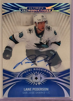 Lane Pederson 2021-22 Ultimate Collection Ultimate Introductions Auto # ...