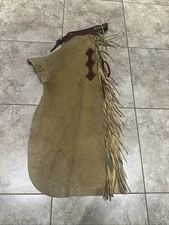 Dakota Leather Territory Cutting Cow Horse Ranch Suede Leather Custom Made Chaps