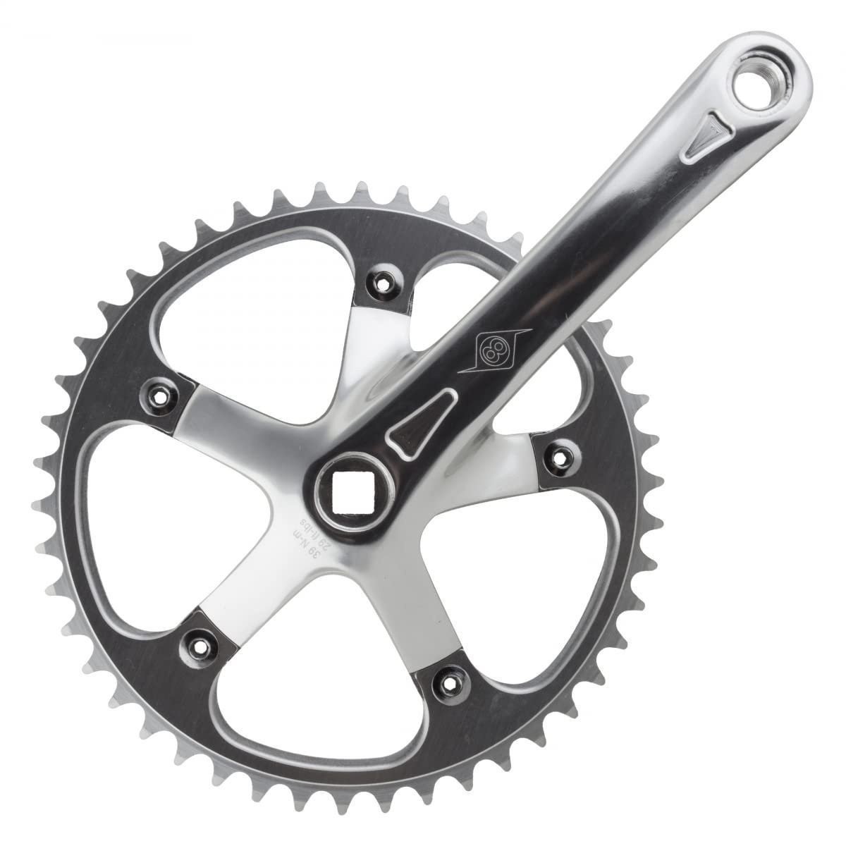 Origin8 Track/SS Crankset, 170mm x 46t, Silver