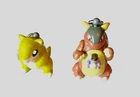 Vintage 1999 Nintendo Pokemon Sandshrew, Kangaskhan Keychain Burger King Toy 2”