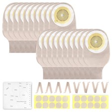 20 Pack Colostomy Bags, One Piece Ostomy Pouch Ostomy Supplies, 20mm-60mm Cut-to