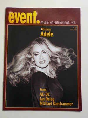 event music entertainment live Magazin #208 März 2024 Adele AC/DC Jan Delay Sido