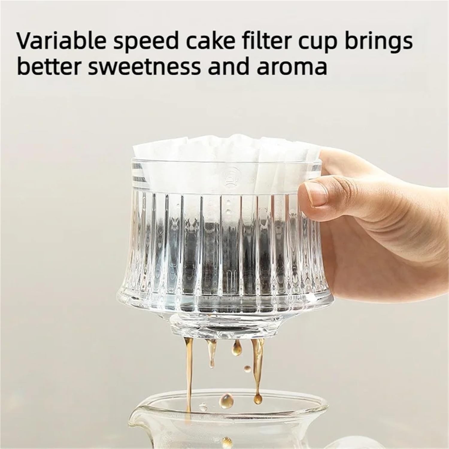 Variable Flow Coffee Brewer Adjustable Drip Filter Flat Bottom Pour Over