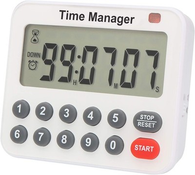 AIMILAR Digital Kitchen Timer - Magnetic Count Up Down Direct Entry White 