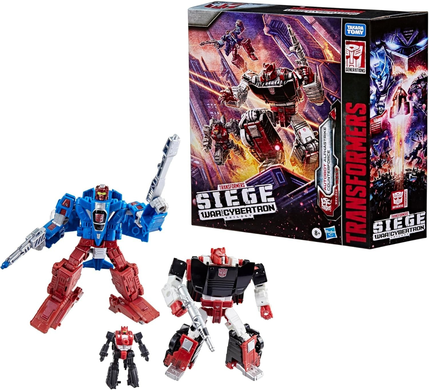 Transformers Generations War For Cybertron Siege Deluxe Wfc-S26 Autobot Alphastrike Counterforce 3-Pack - Image 3