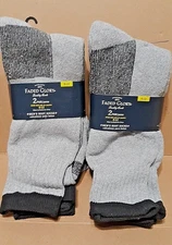 NEW FADED GLORY PREMIUM HEAVYWEIGHT WORK BOOT SOCKS sz 9-1/2 - 4 PAIR OF SOCKS
