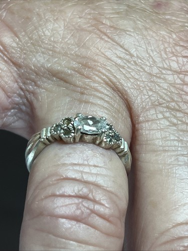 Sterling Silber cz Markasiten Ring Ost West gerippt Vintage 2,58 g - Bild 9 von 9