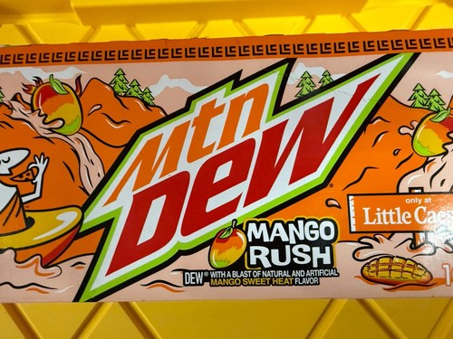 Mountain Dew Mango Rush 12 pack 16 OZ Cans, Little Caesars Limited Edition 2025 - Picture 8 of 11