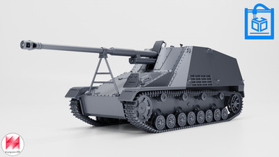 Hornisse (Nashorn) (Sd.Kfz.164) Vehicle Model 3D Print Multiple Scales 1:35 1:16