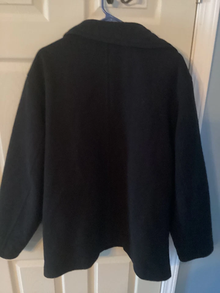 Perry Ellis Portfolio Black Italian Wool Blend Jacket XXL - Image 2 of 4
