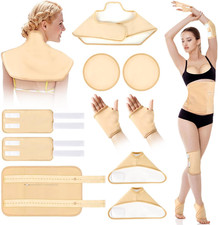 Castor Oil Pack Wrap,10 Pcs Reusable Organic Castor Oil Pack Kit with Adjustable