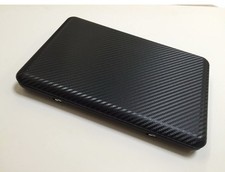 Black Carbon Fiber Laptop Skin Notebook Decal Vinyl Sticker Lid For up to 15" PC
