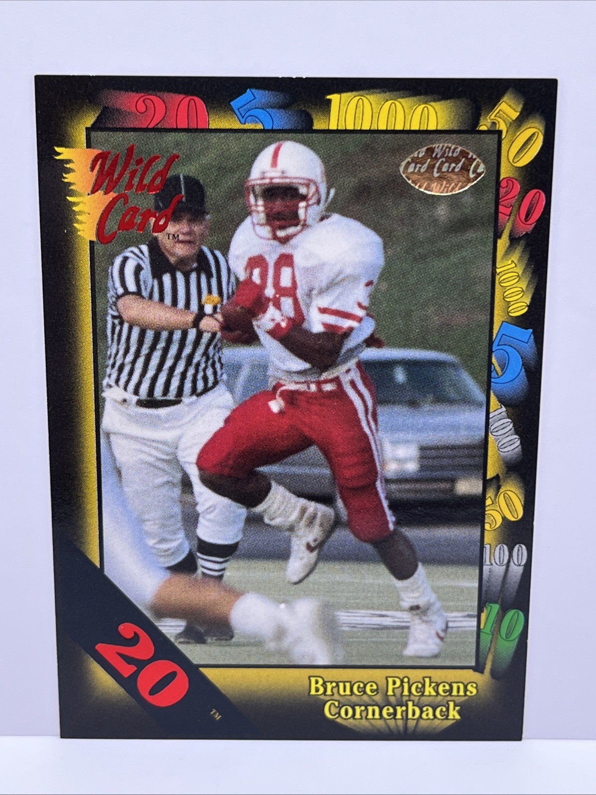 1991 Wild Card #39 Bruce Pickens 20 Stripe Rookie Card RC SP