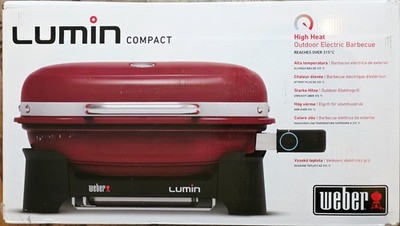 Weber Elektrogrill Tischgrill LUMIN Compact Crimson ROT 91040979 NEU & OVP