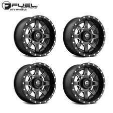(4) 16x7 Fuel Utv D538 Maverick Matte Black Milled Wheels 4x137 +13 Offset 4.51