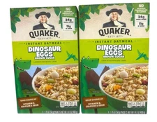 Quaker Instant Oatmeal Dinosaur Eggs & Brown Sugar - 2 Boxes 16 Packets