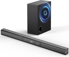 Detachable Soundbar System With Wired Subwoofer Bluetooth HDMI ARC USB