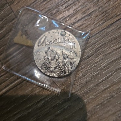 Vintage Apollo 11 Commemorative Medal Medallion - Made in Italy