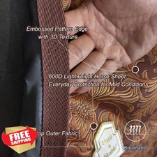 600D Ripstop Horse Turnout Sheet Water-Resistant Breathable Spring Mild Weather