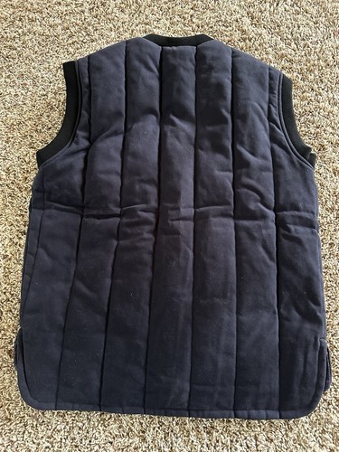 Manresa Clothing Beacon Vest Cotton Flannel Lined Navy Mens Size Small Vintage - Bild 3 von 5
