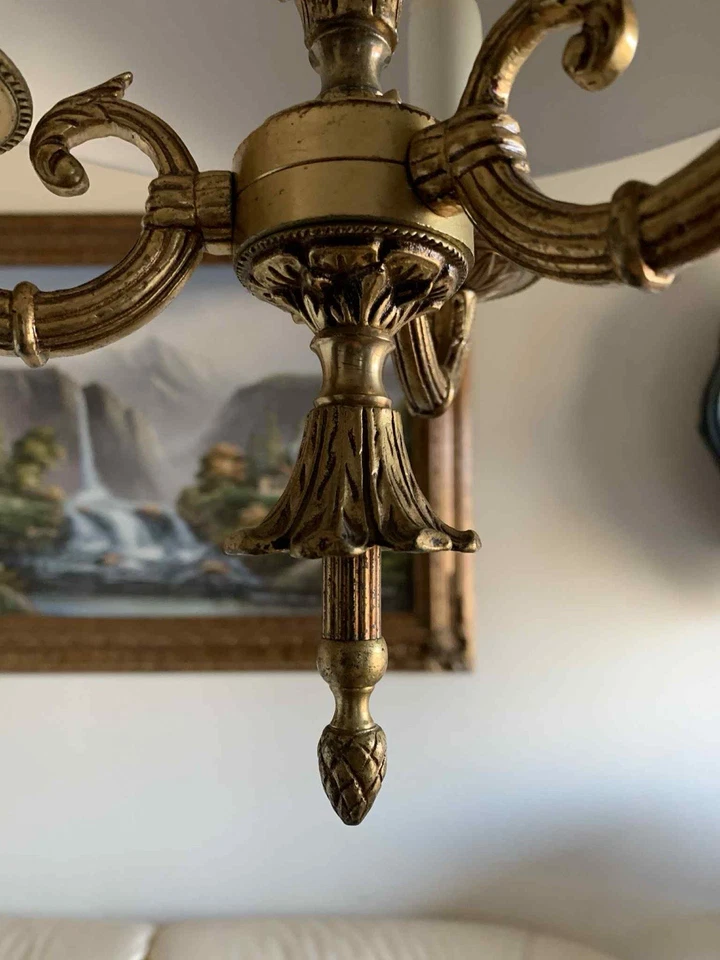 Французская бульотта империя бронза металлический зеленый люстра подвеска - Изображение 3 из 4