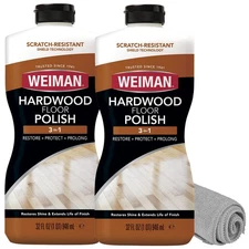 Weiman Wood Floor Polish and Restorer 32 Oz 3PC Bundle - High-Traffic Hardwood