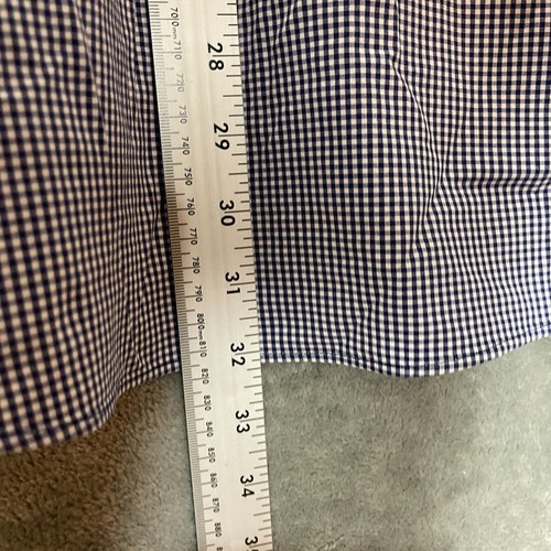 Brooks Brothers Shirt Men XL Blue Gingham Checkered Madison Fit Cotton Blend - Picture 9 of 11