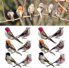 12pcs Artificial Birds Clip on Birds Christmas Tree Decoration Artificial Sparro