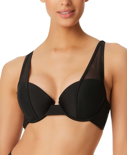 Bikini Swim Top Underwire Black Size Medium BAR III $44 - NWT