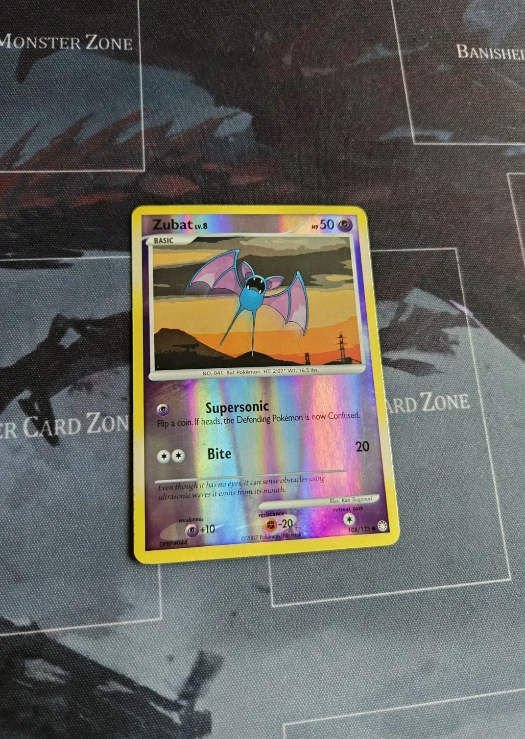 Zubat 108/123 Mysterious Treasures Reverse Holo Pokemon Card