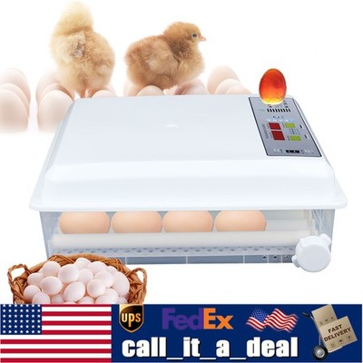 For Hatching Chicken Farm Egg Incubator 64 Eggs Fully Digital Automatic Hatcher