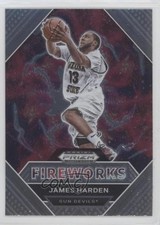 2021-22 Panini Prizm Draft Picks Fireworks James Harden #17 11ng