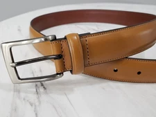 NEW - Perry Ellis Portfolio Belt Brown Tan Smooth Size 30/32 inches old money