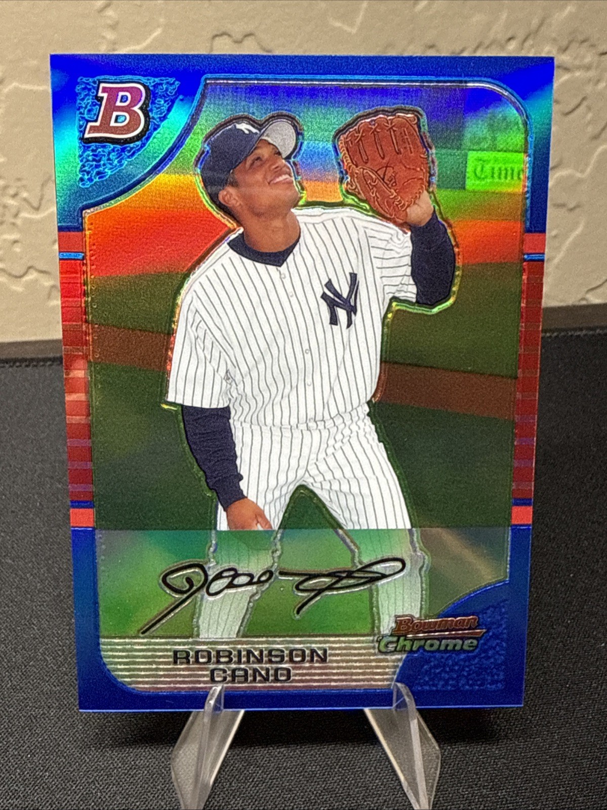 2005 Bowman Chrome Draft Blue Refractor Robinson Cano #’d/150 Yankees