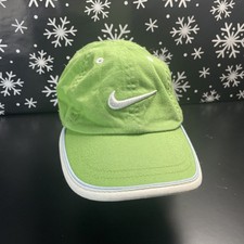 Toddler Nike Featherlight Hat Cap Green Dri Fit Unisex Blue Trim