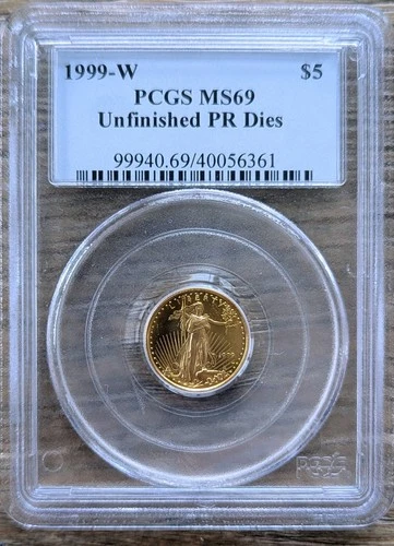 1999-W Gold Eagle $5 PCGS MS 69 (Unfinished Proof Dies)