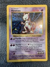 Pokemon Mewtwo Holo Rare Shadowless Base Set #10