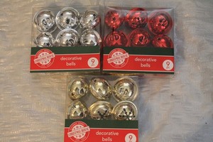 27 Craft Bells Red Gold Silver New in Box